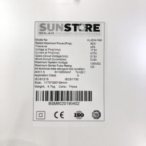 12v 80w Monocyrstalline Ultra Slim Shingled Solar Panel 1170 x 350 - Image 3